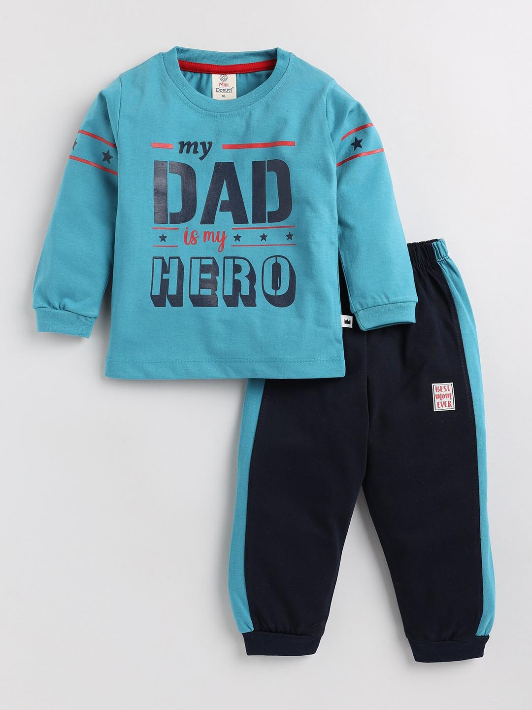 

BAESD Infants Printed T-shirt with Joggers, Blue
