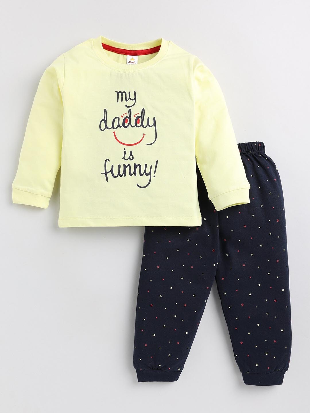 

BAESD Boys Printed Pure Cotton T-shirt With Trousers, Yellow