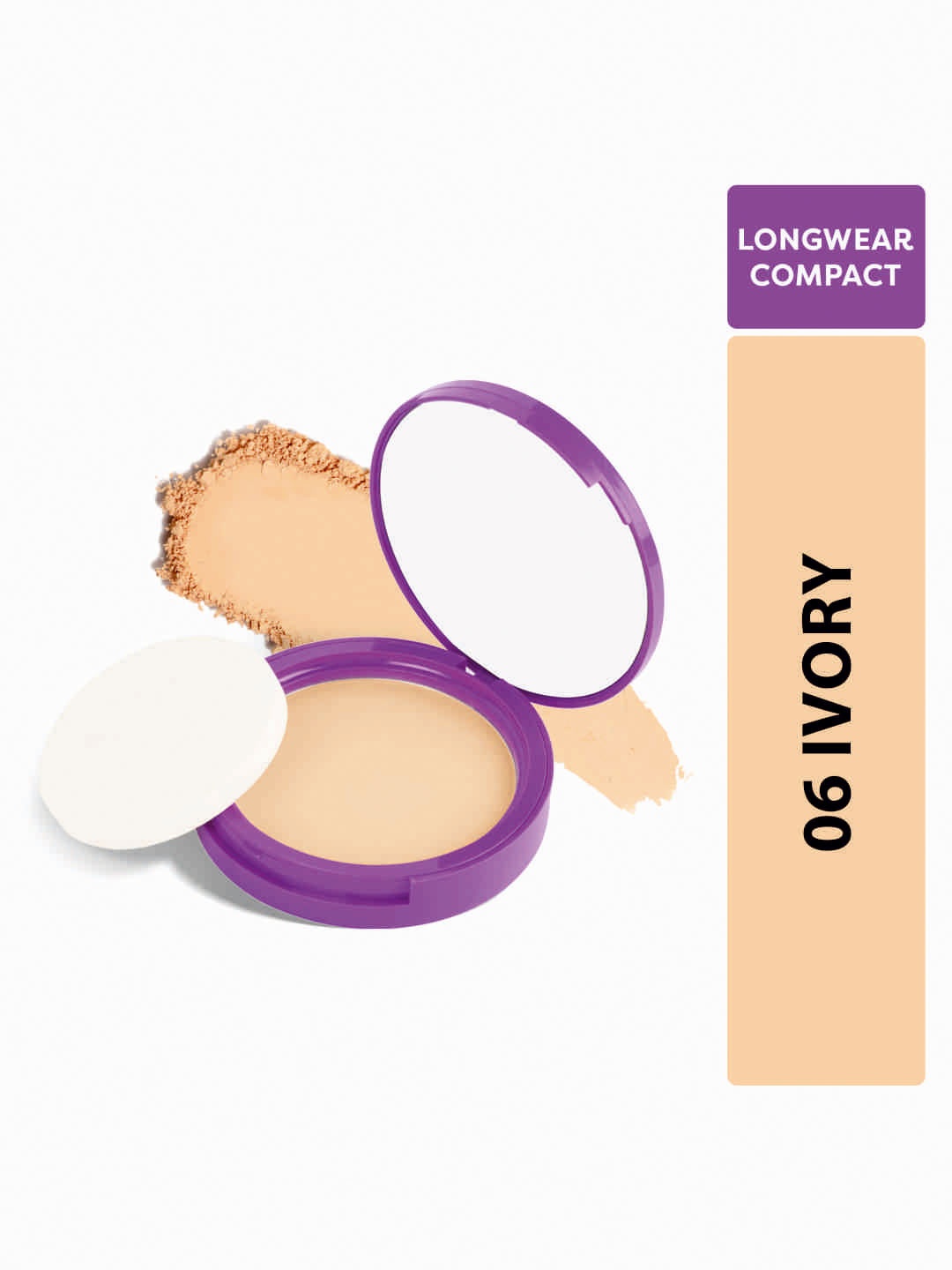 

SUGAR POP Longwear Medium Coverage Compact with Vitamin E - Ivory 06, Beige