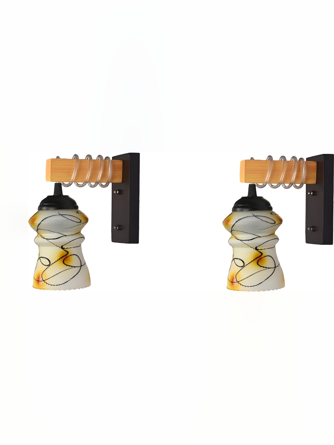 

Afast White 2 Pieces Glass Wall Lamp