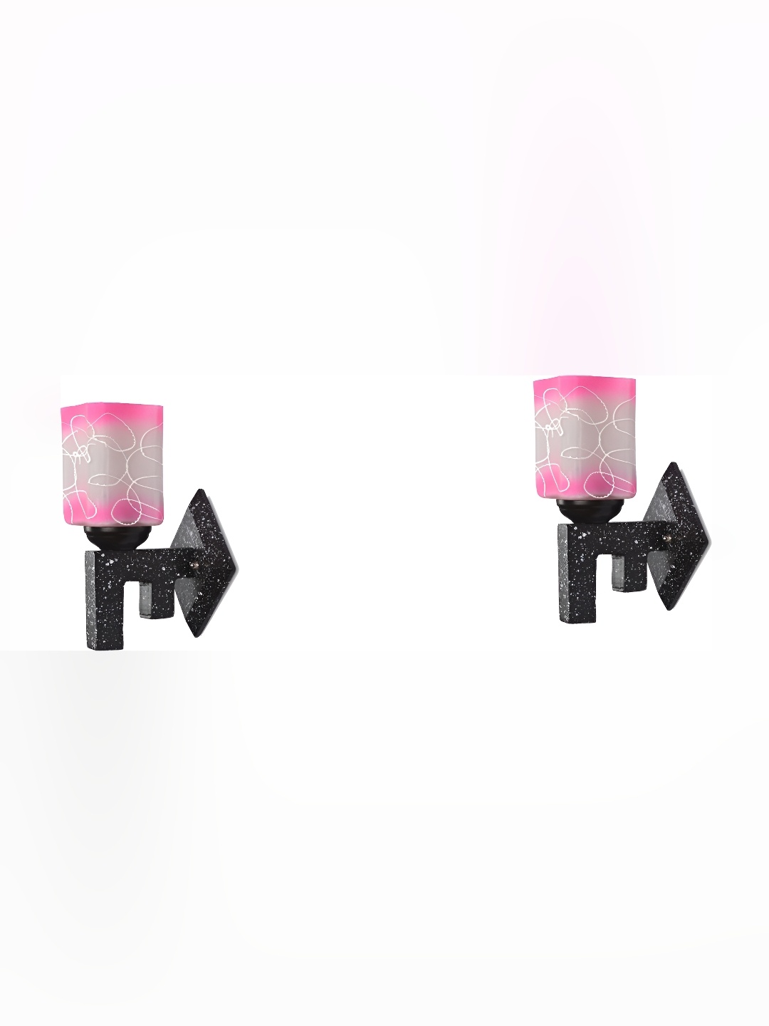 

Afast Pink 2 Pieces Glass Wall Lamp