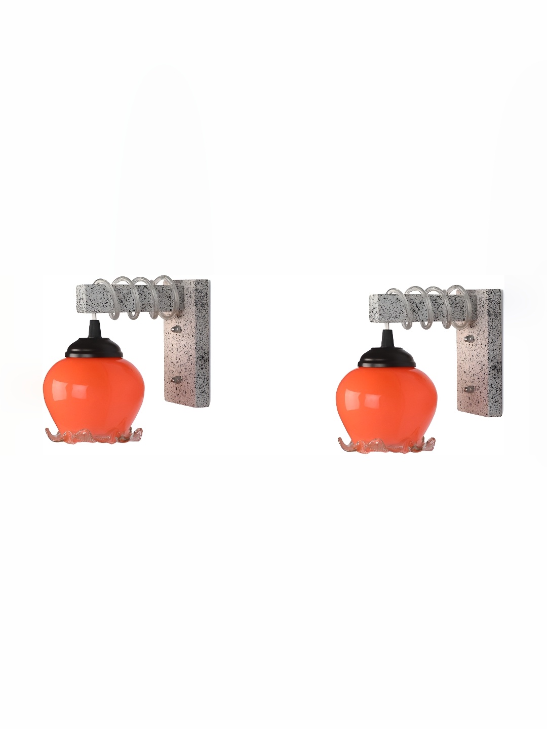 

Afast Orange 2 Pieces Glass Wall Lamp