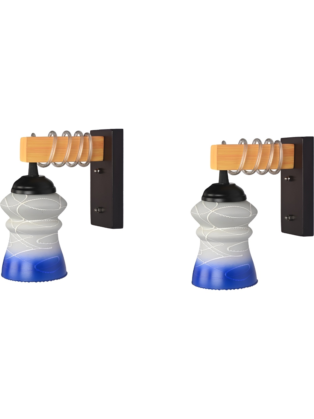 

Afast Blue 2 Pieces Glass Wall Lamps