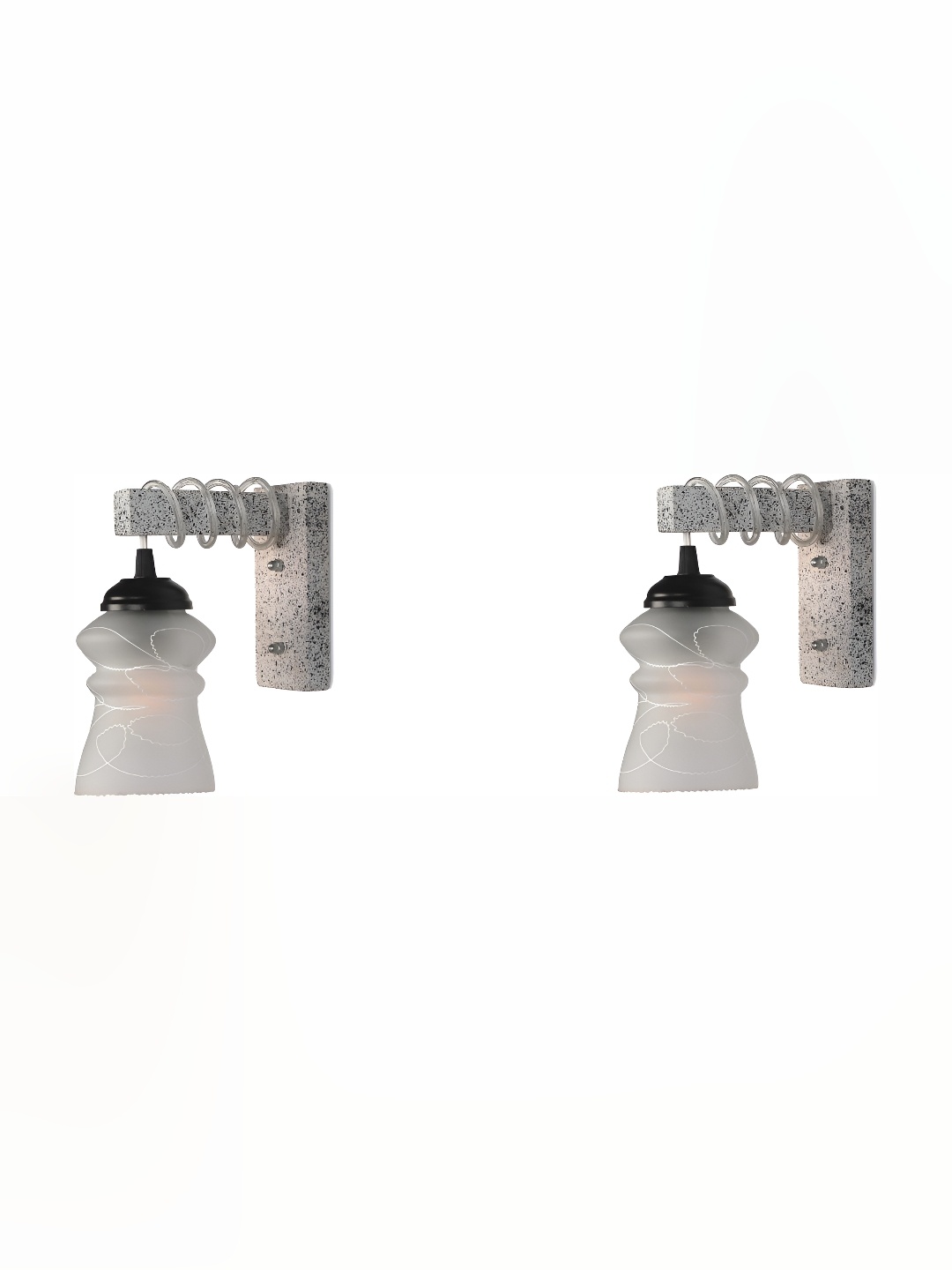 

Afast White 2 Pieces Glass Wall Lamp