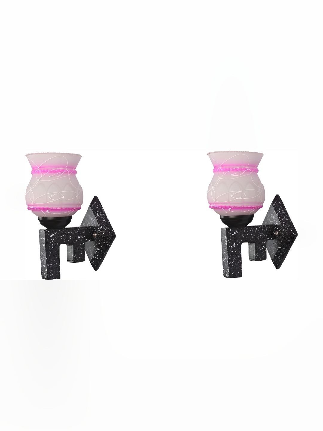 

Afast Pink 2 Pieces Glass Wall Lamp