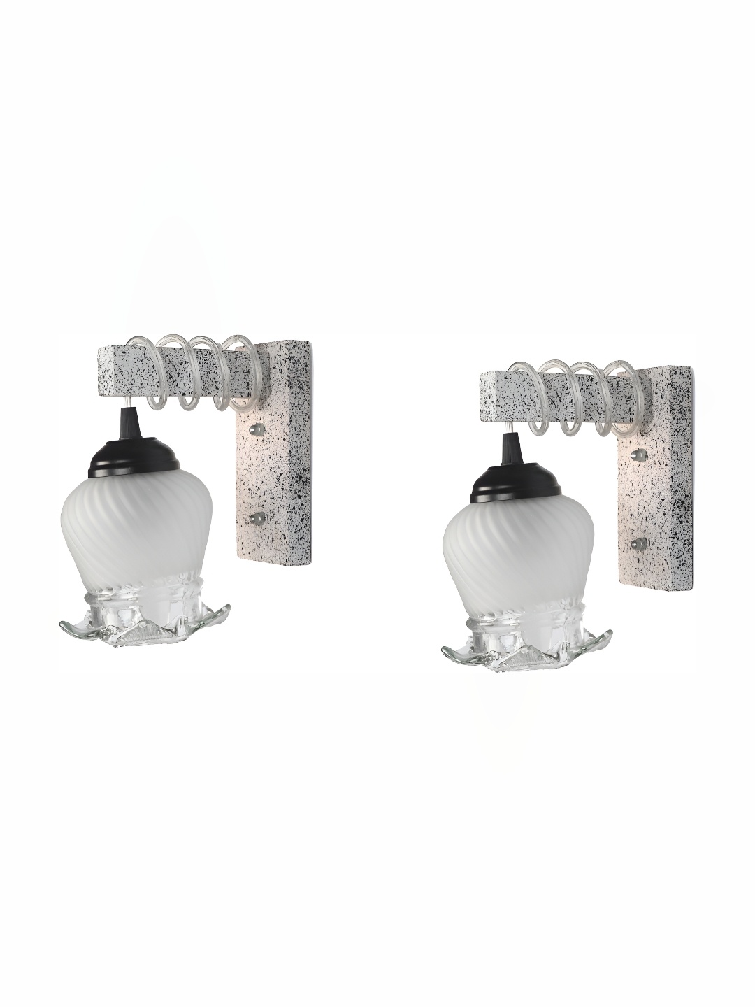

Afast White 2 Pieces Abstract Shaped Glass Wall Lamps