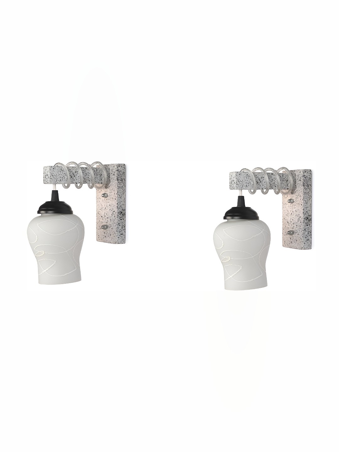 

Afast White 2 Pieces Bell Shaped Glass Wall Lamp