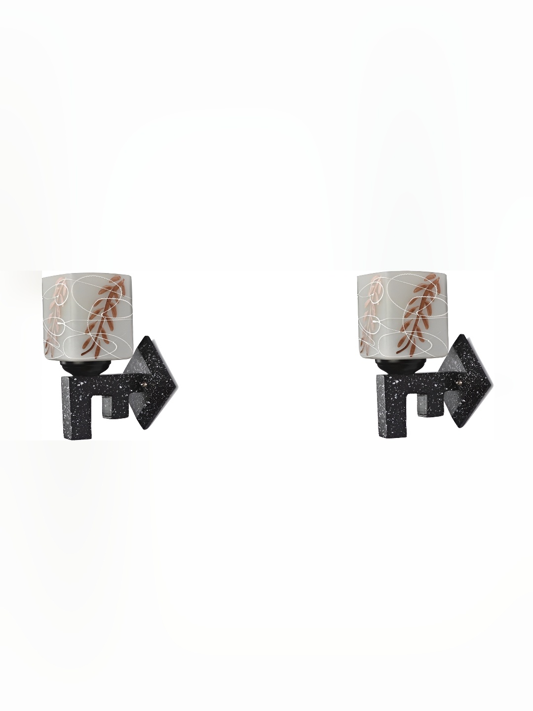 

Afast White & Brown 2 Pieces Contemporary Glass Wall Lamps