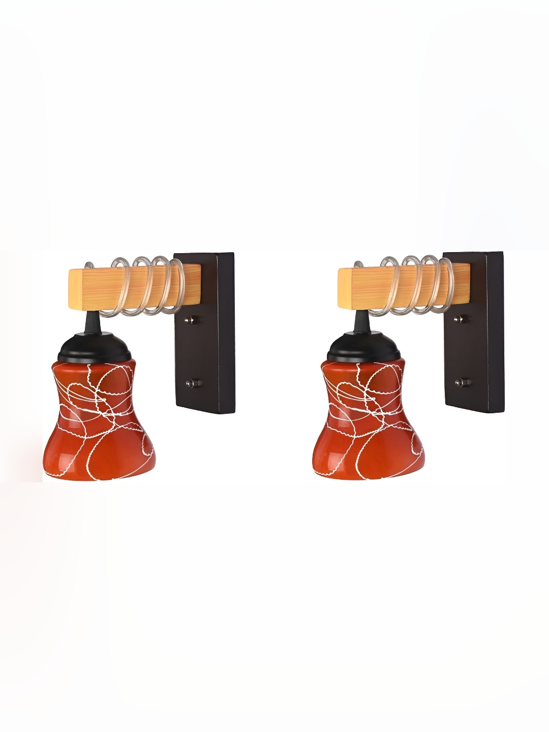 

Afast Red 2 Pcs Glass Wall Lamps