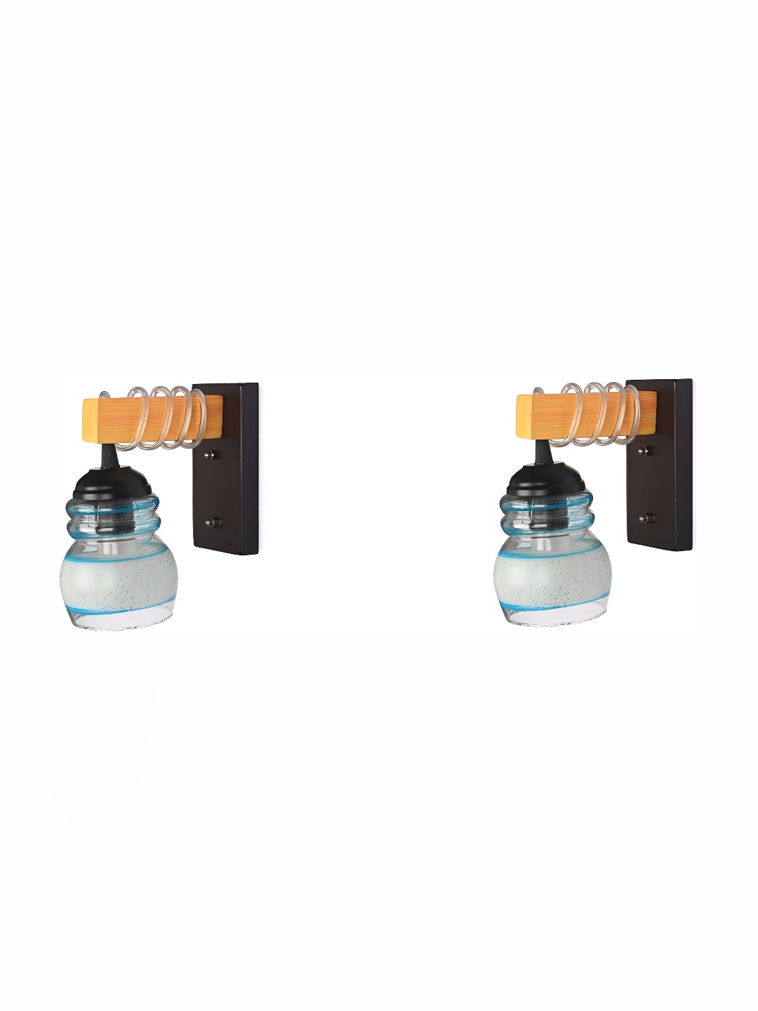 

Afast Blue 2 Pieces Glass Wall Lamps