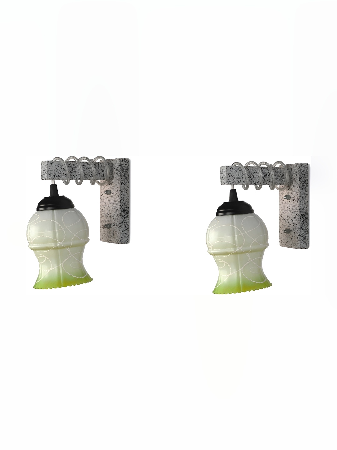 

Afast Green 2 Pieces Glass Wall Lamps