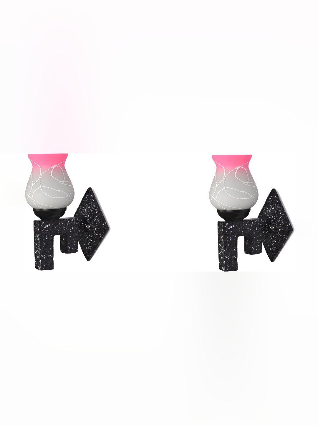 

Afast Grey & Pink 2 Pieces Bell Shaped Glass Wall Lamp