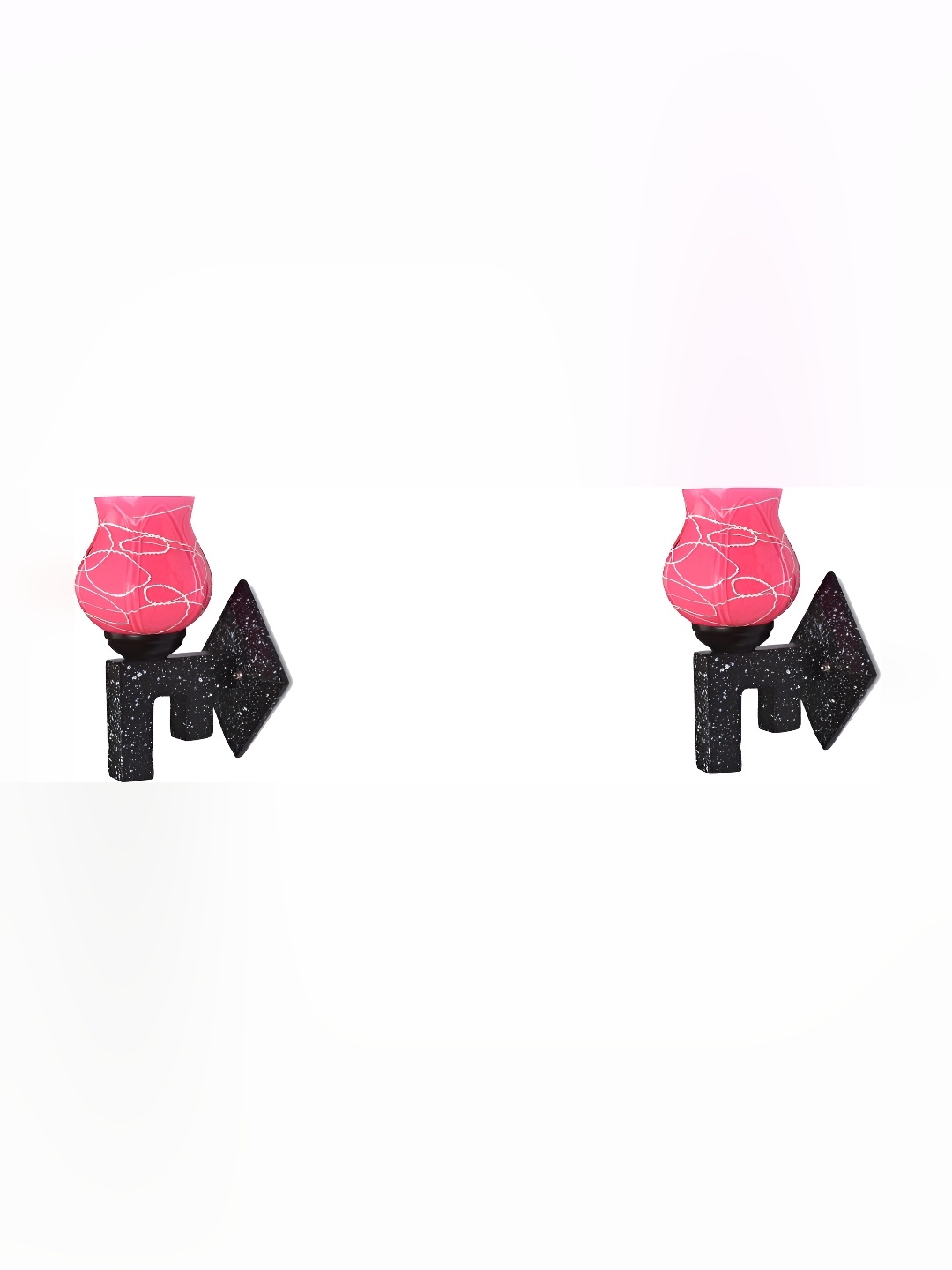 

Afast Pink 2 Pieces Glass Wall Lamp