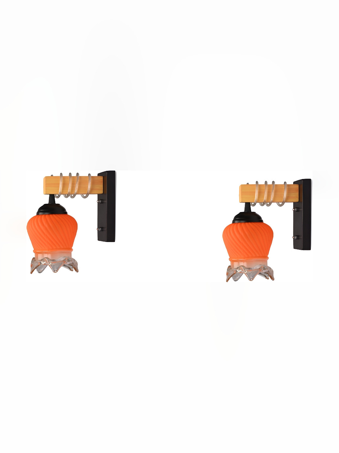 

Afast Orange 2 Pieces Glass Wall Lamps