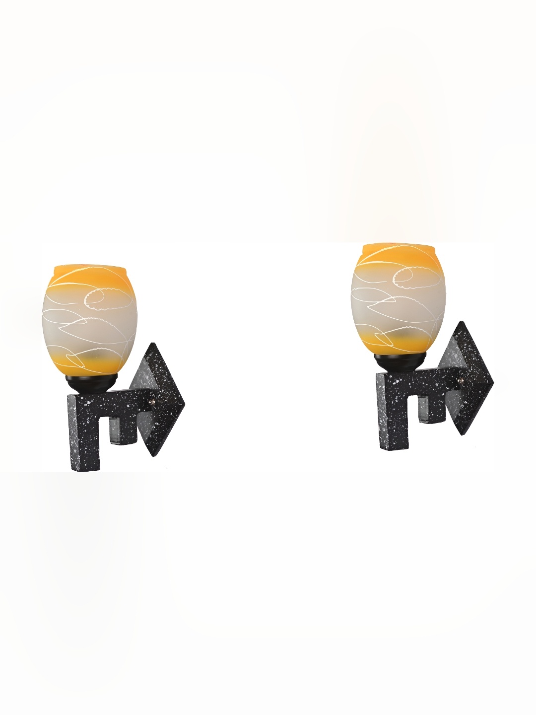 

Afast Yellow 2 Pieces Glass Wall Lamps
