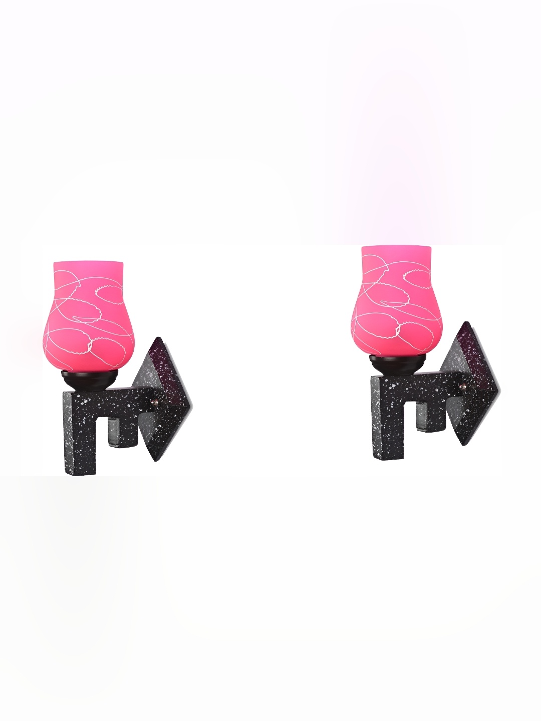 

Afast Pink 2 Pcs Glass Wall Lamps