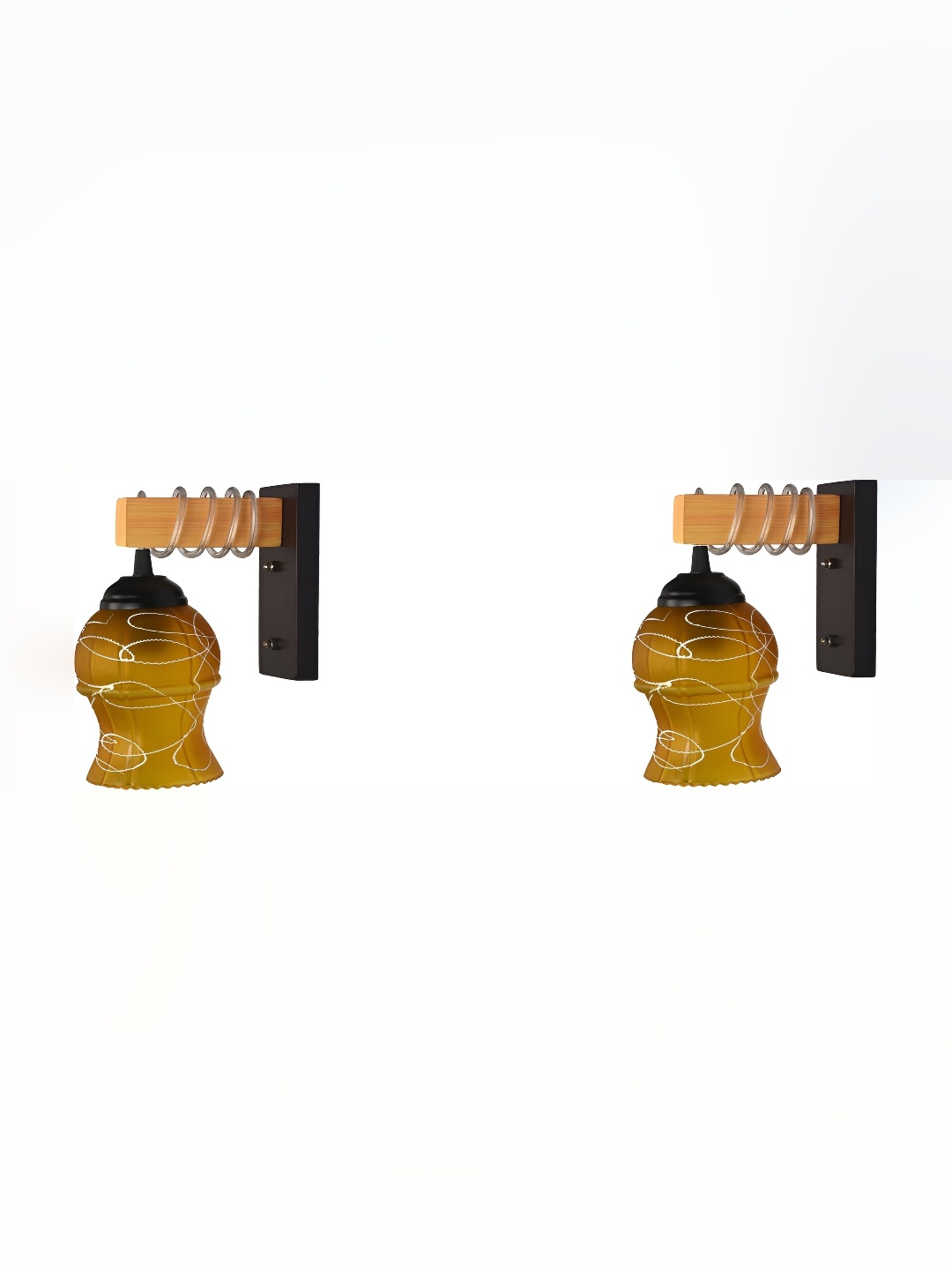 

Afast Yellow 2 Pieces Glass Wall Lamp