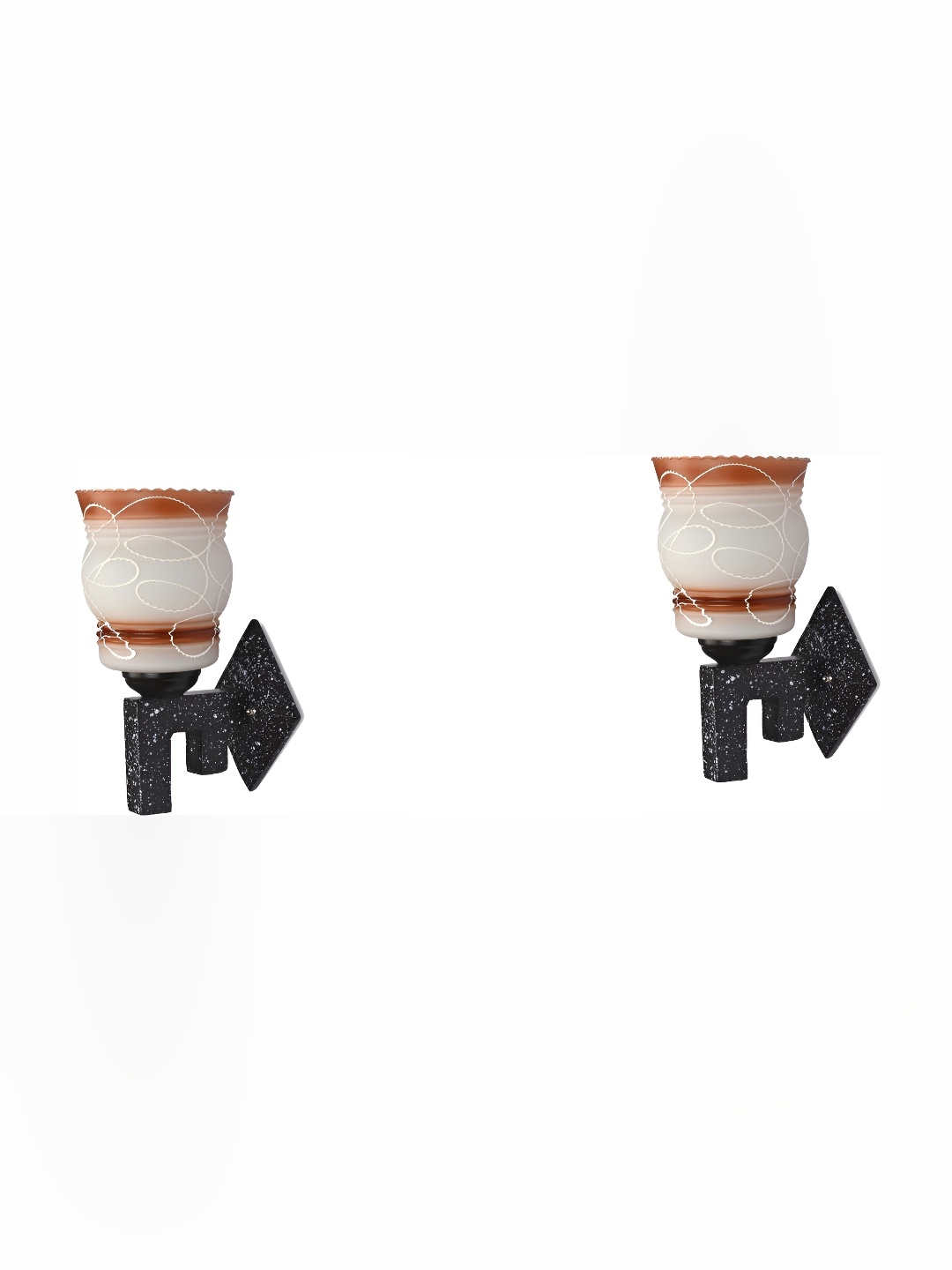 

Afast Brown 2 Pieces Glass Wall Lamps