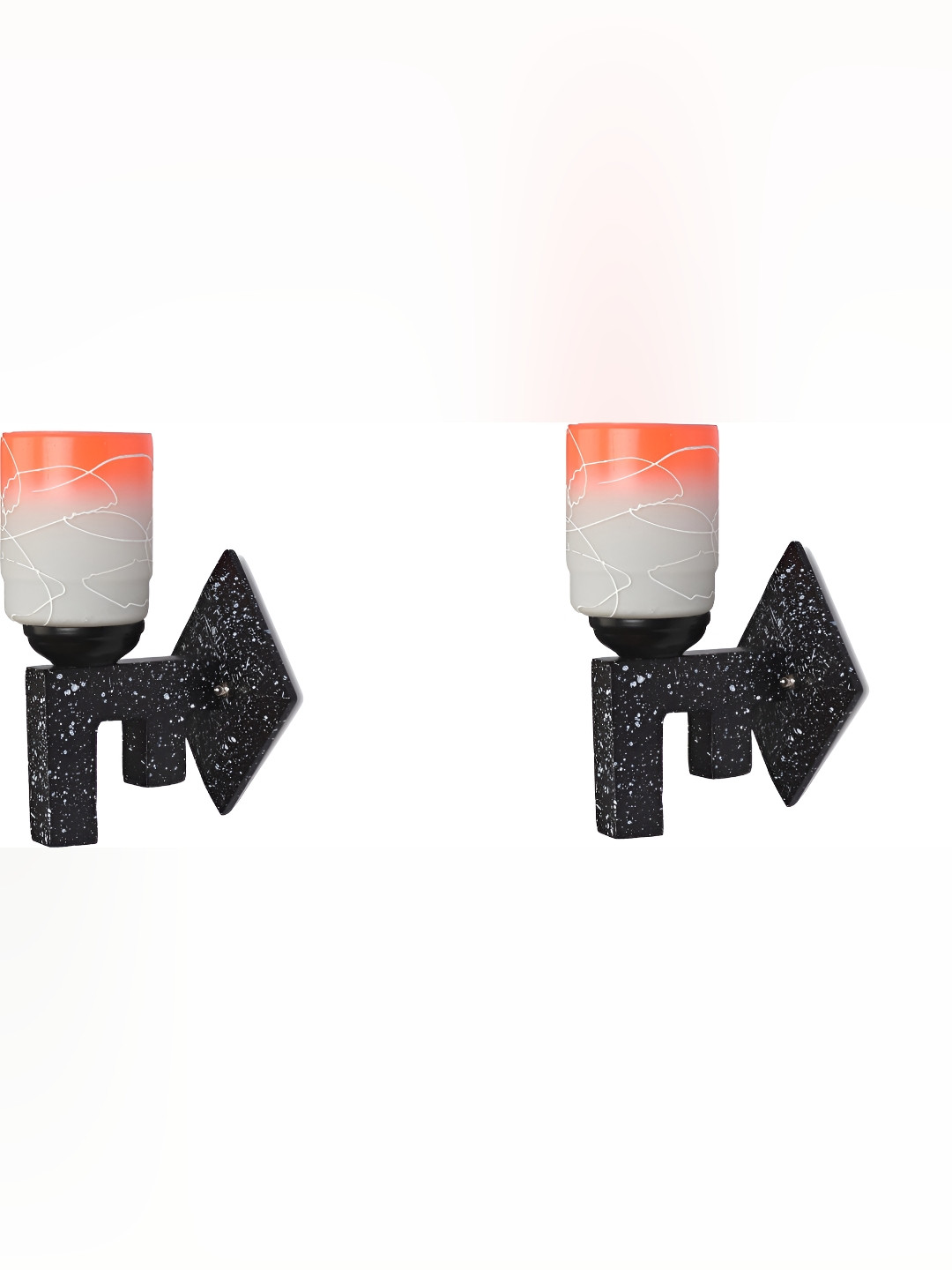 

Afast Orange 2 Pieces Glass Wall Lamps