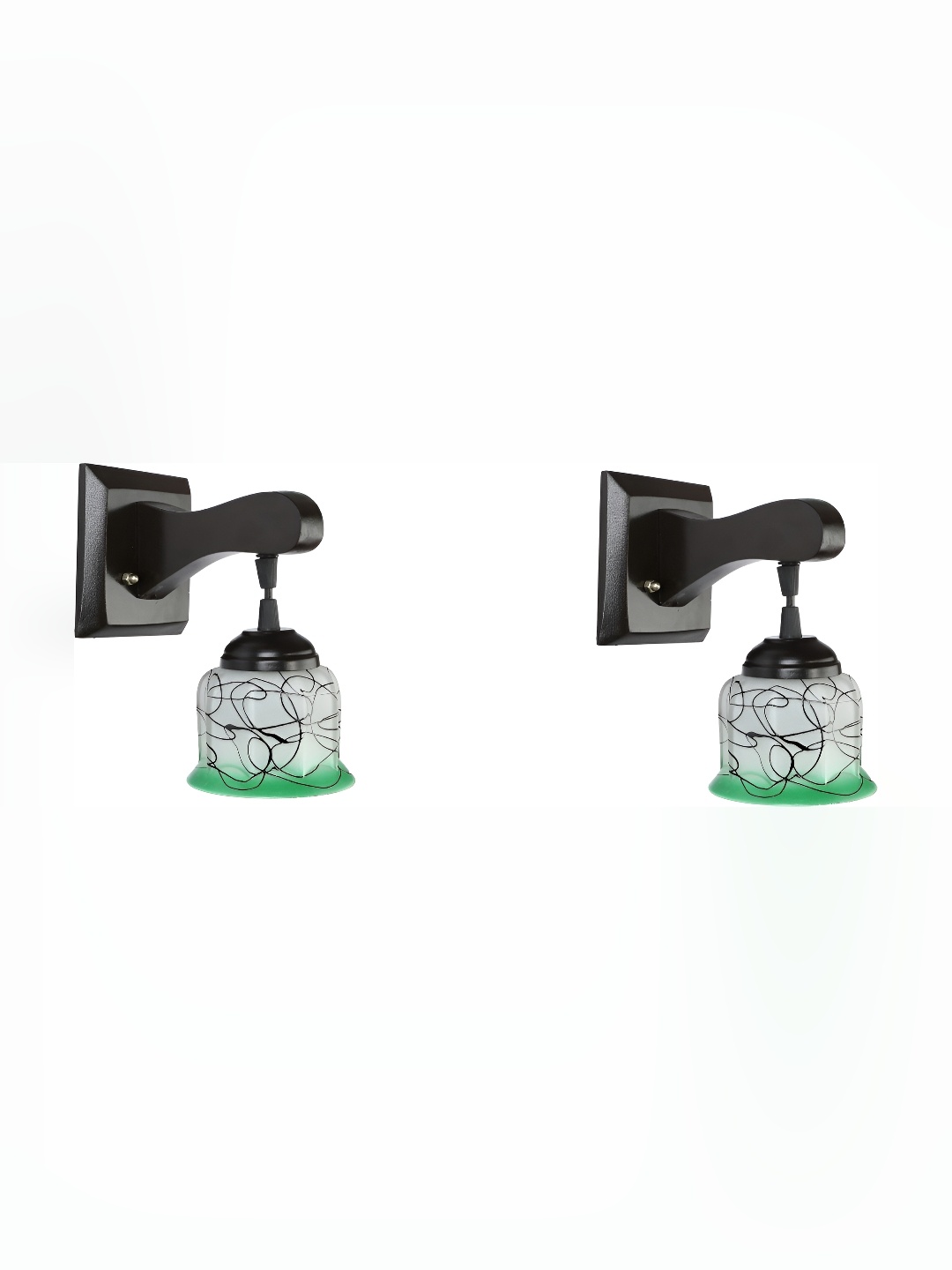 

Afast Green 2 Pcs Glass Wall Lamps