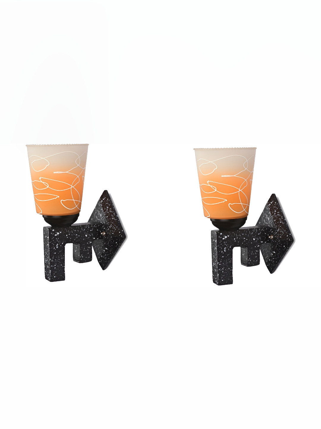 

Afast Orange 2 Pieces Glass Wall Lamp