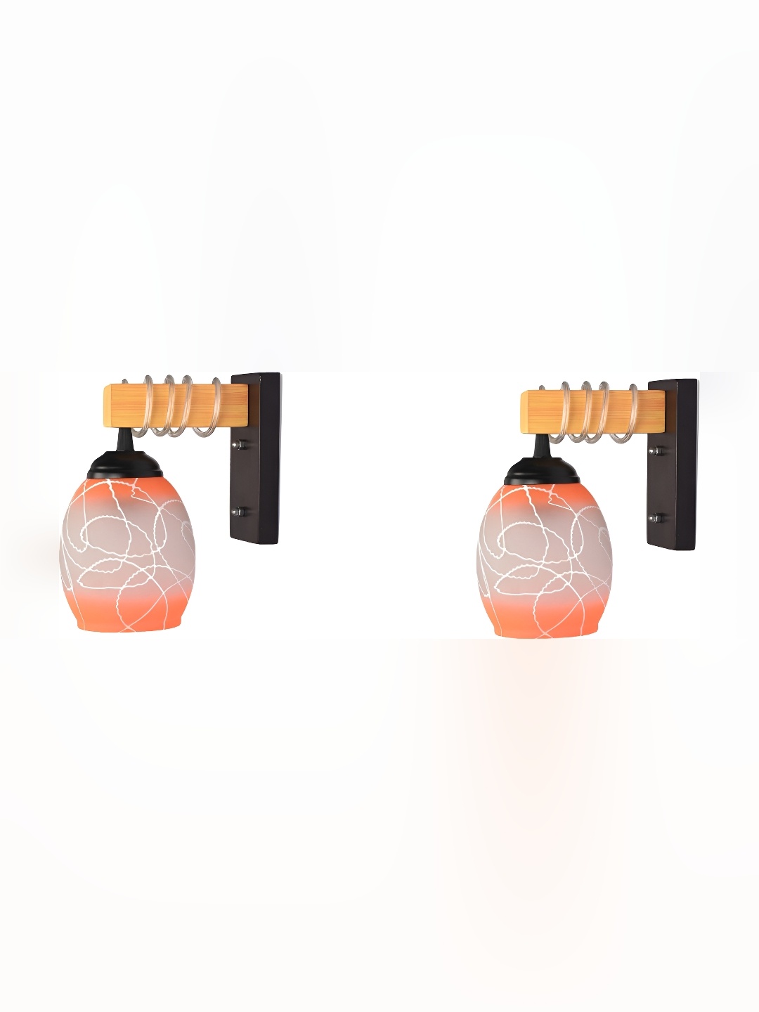 

Afast Orange 2 Pcs Glass Wall Lamps