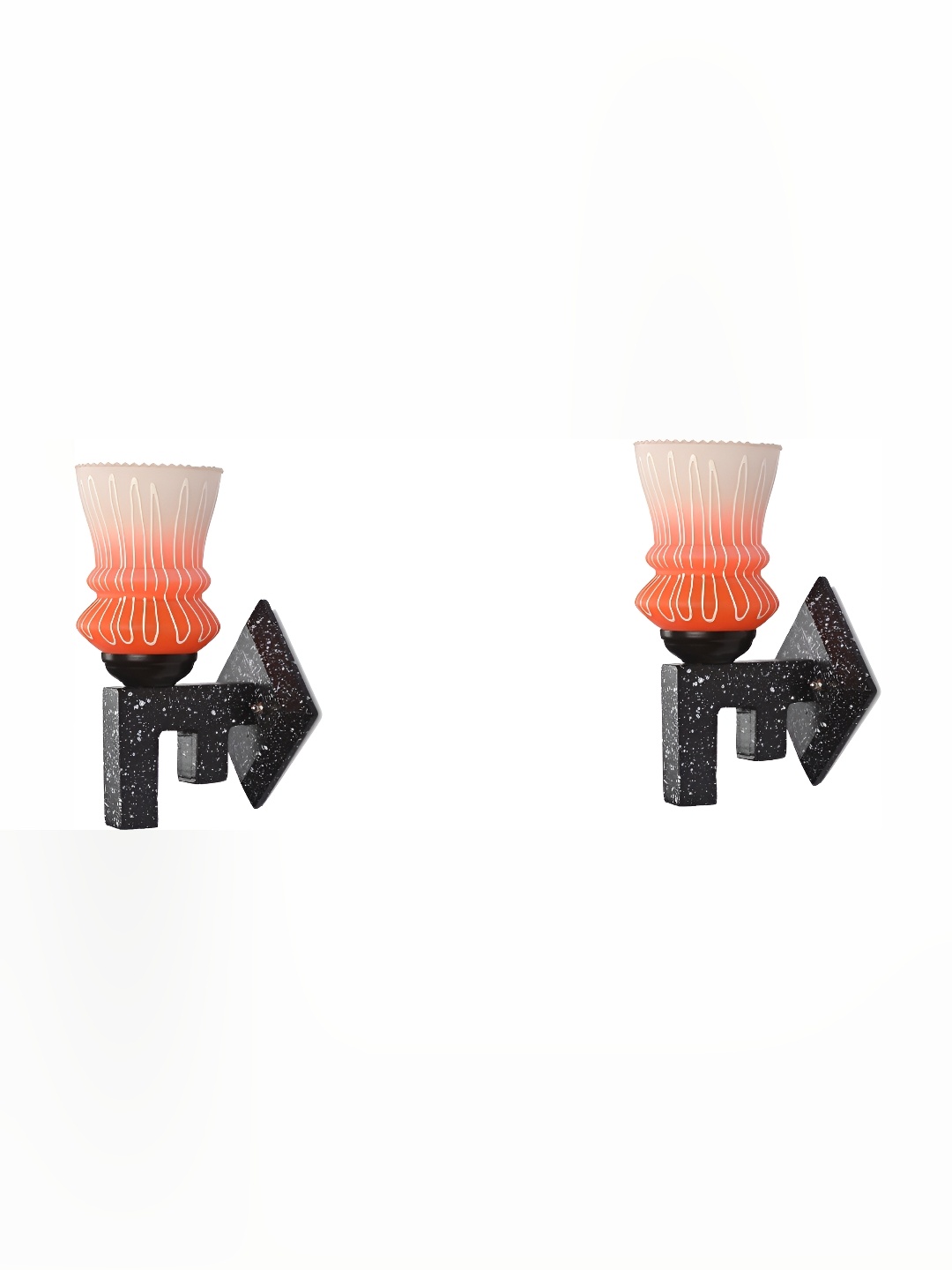 

Afast Orange 2 Pieces Glass Wall Lamps