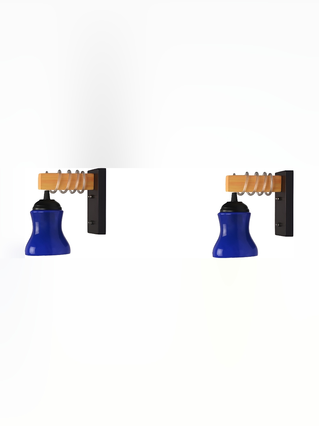 

Afast Blue 2 Pieces Printed Glass Wall Lamps