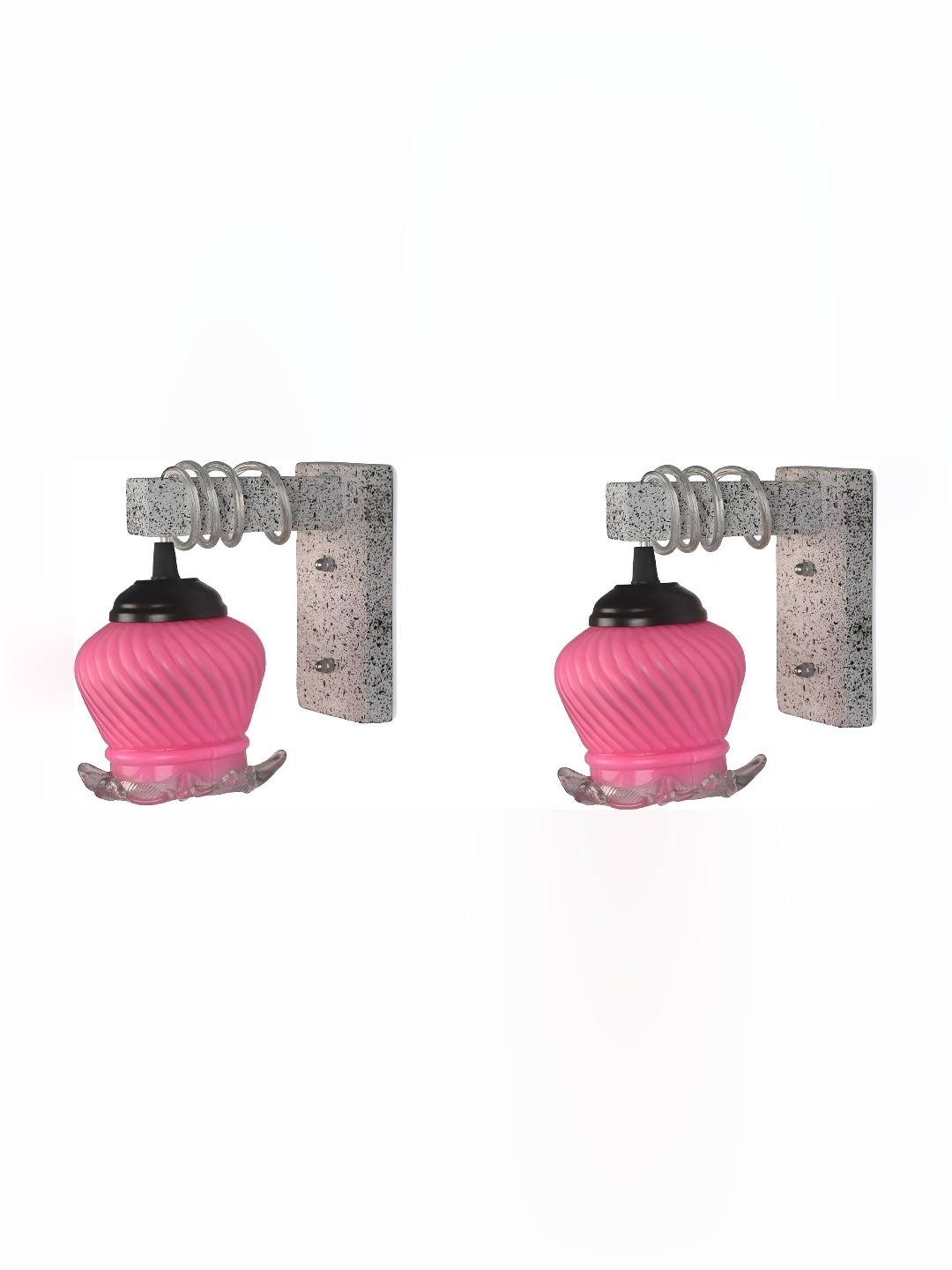 

Afast Pink 2 Pieces Glass Wall Lamps