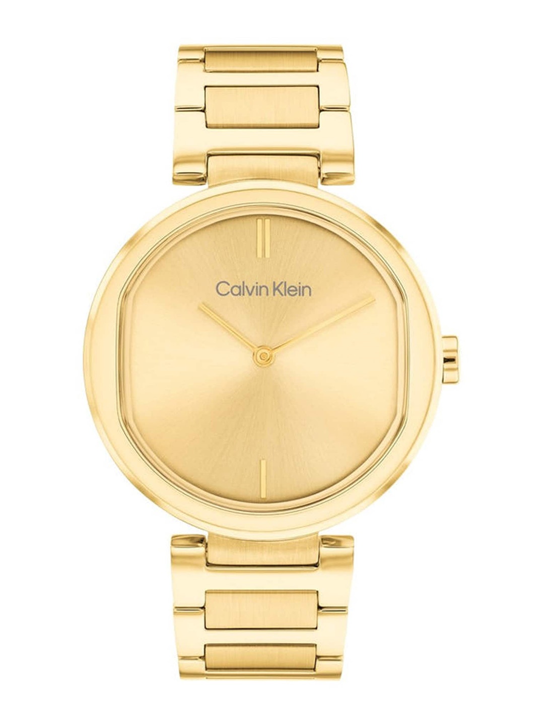 

Calvin Klein Women Brass Dial & Bracelet Style Straps Analogue Watch 25200252, Gold