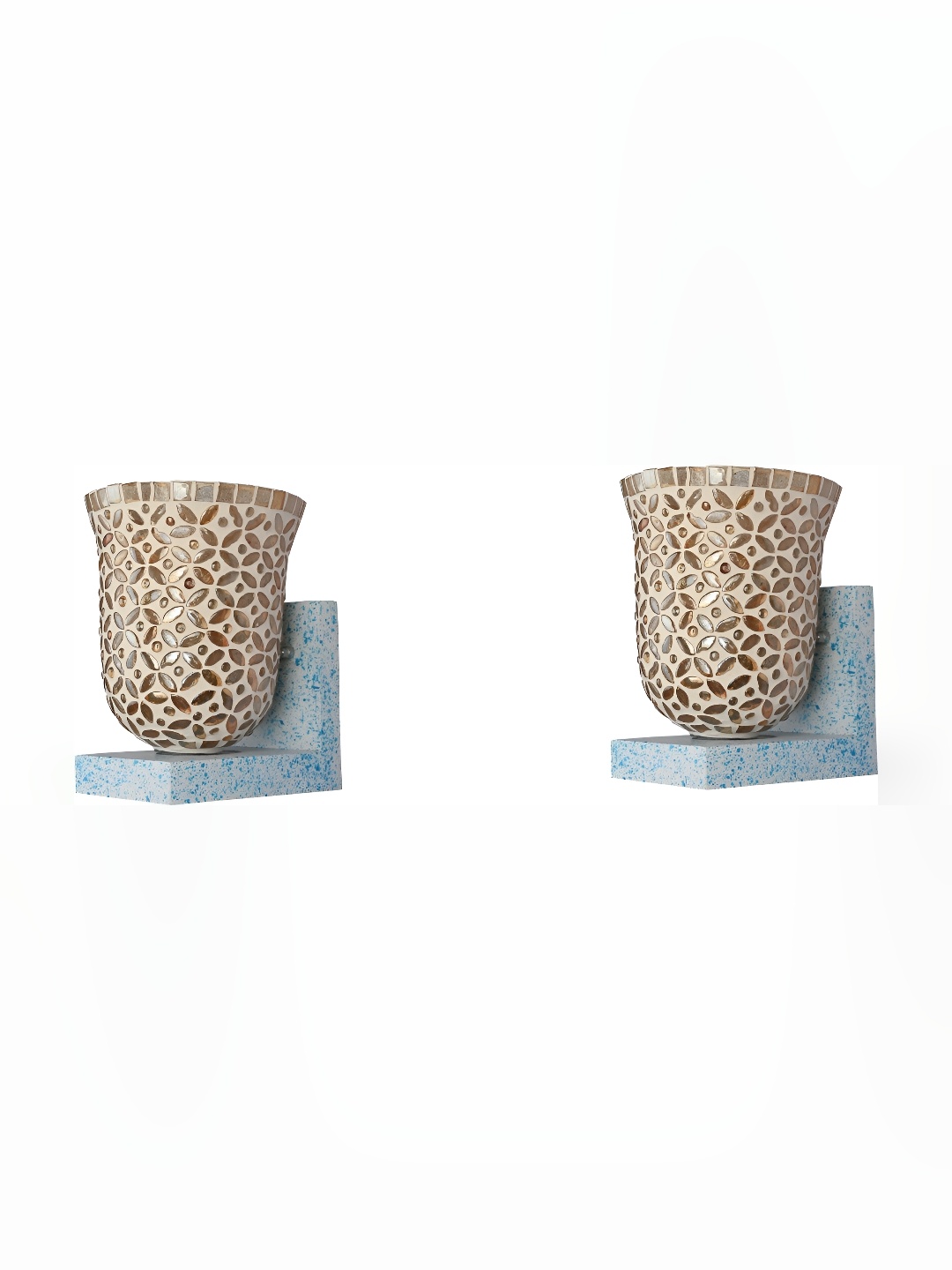 

Afast Brown & Cream Printed Glass Bell Shaped Wall Lamp