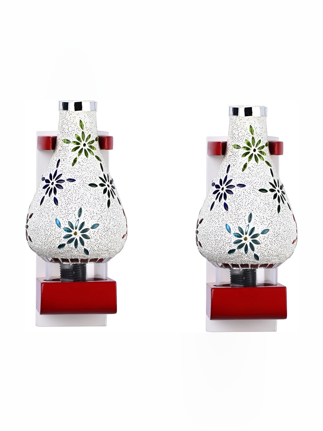 

Afast White 2 Pieces Glass Wall Lamps