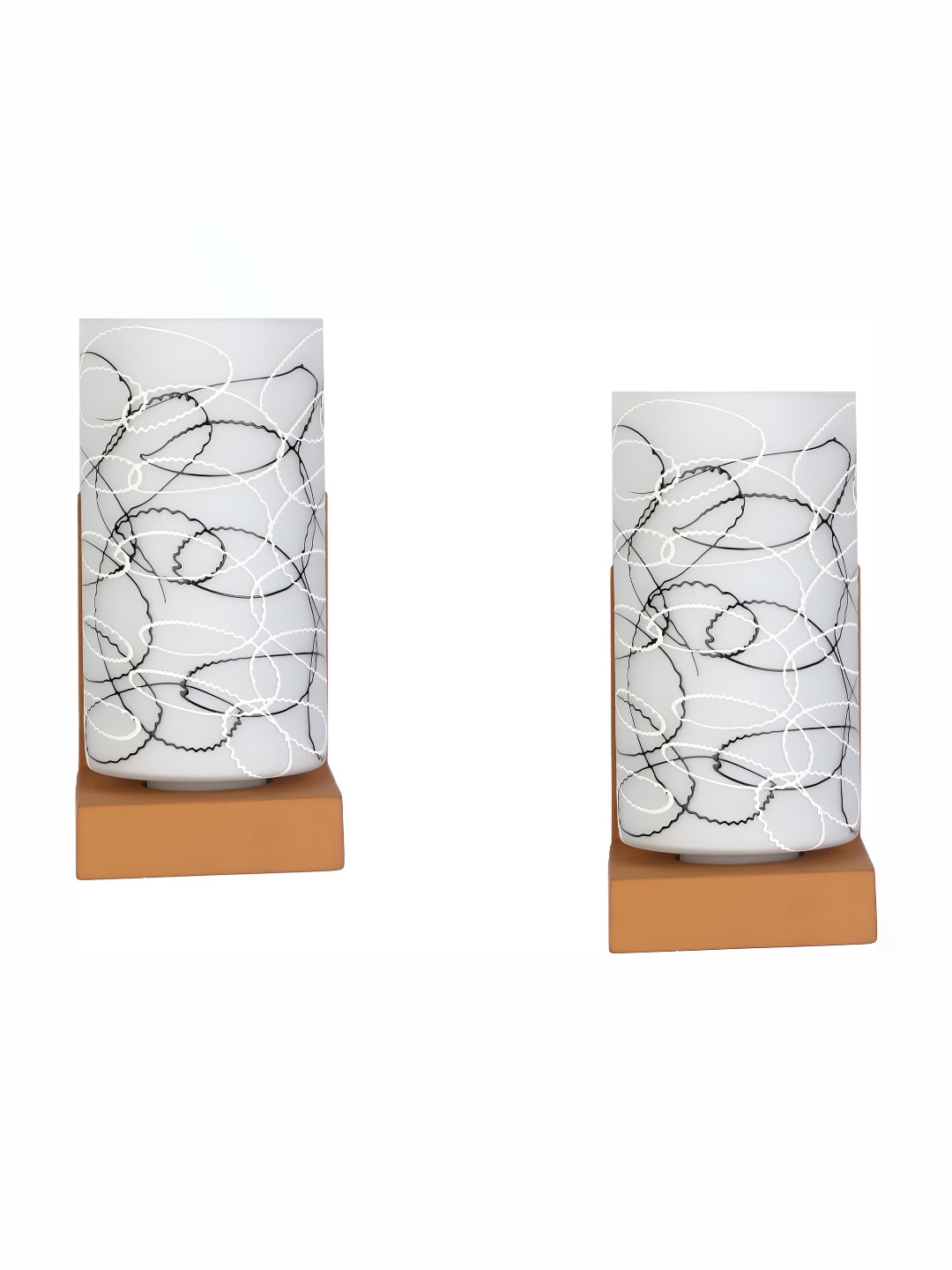 

Afast White 2 Pieces Glass Wall Lamps