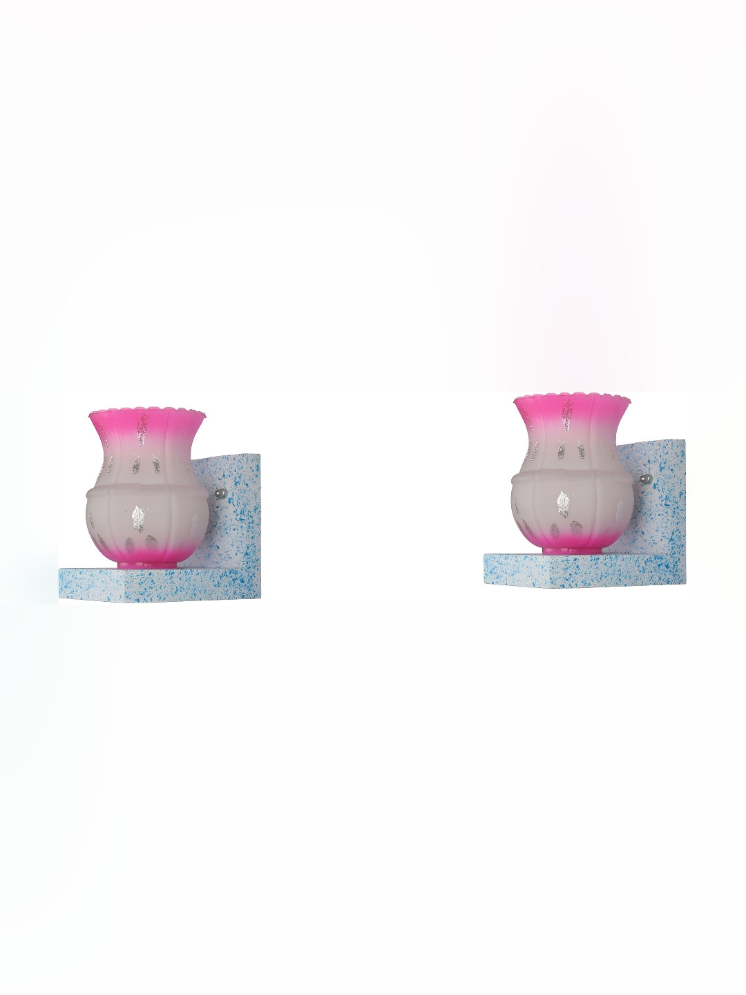 

Afast White & Pink 2 Pieces Bell Shaped Glass Wall Lamp