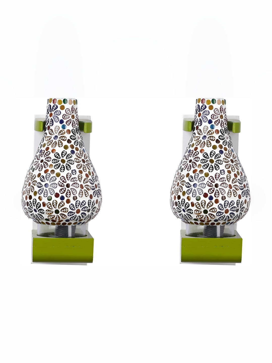 

Afast White & Blue 2 Pieces Frustum Shaped Glass Wall Lamps