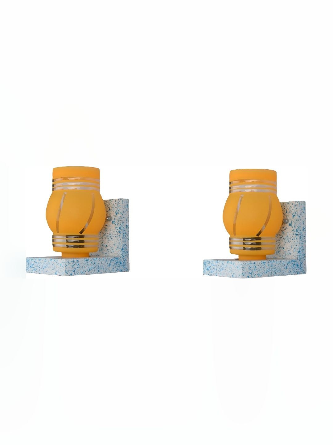 

Afast Orange 2 Pieces Cylindrical Shaped Glass Wall Lamp