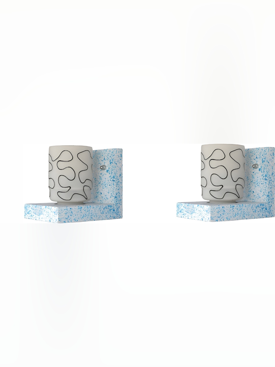 

Afast White 2 Pcs Glass Wall Lamps