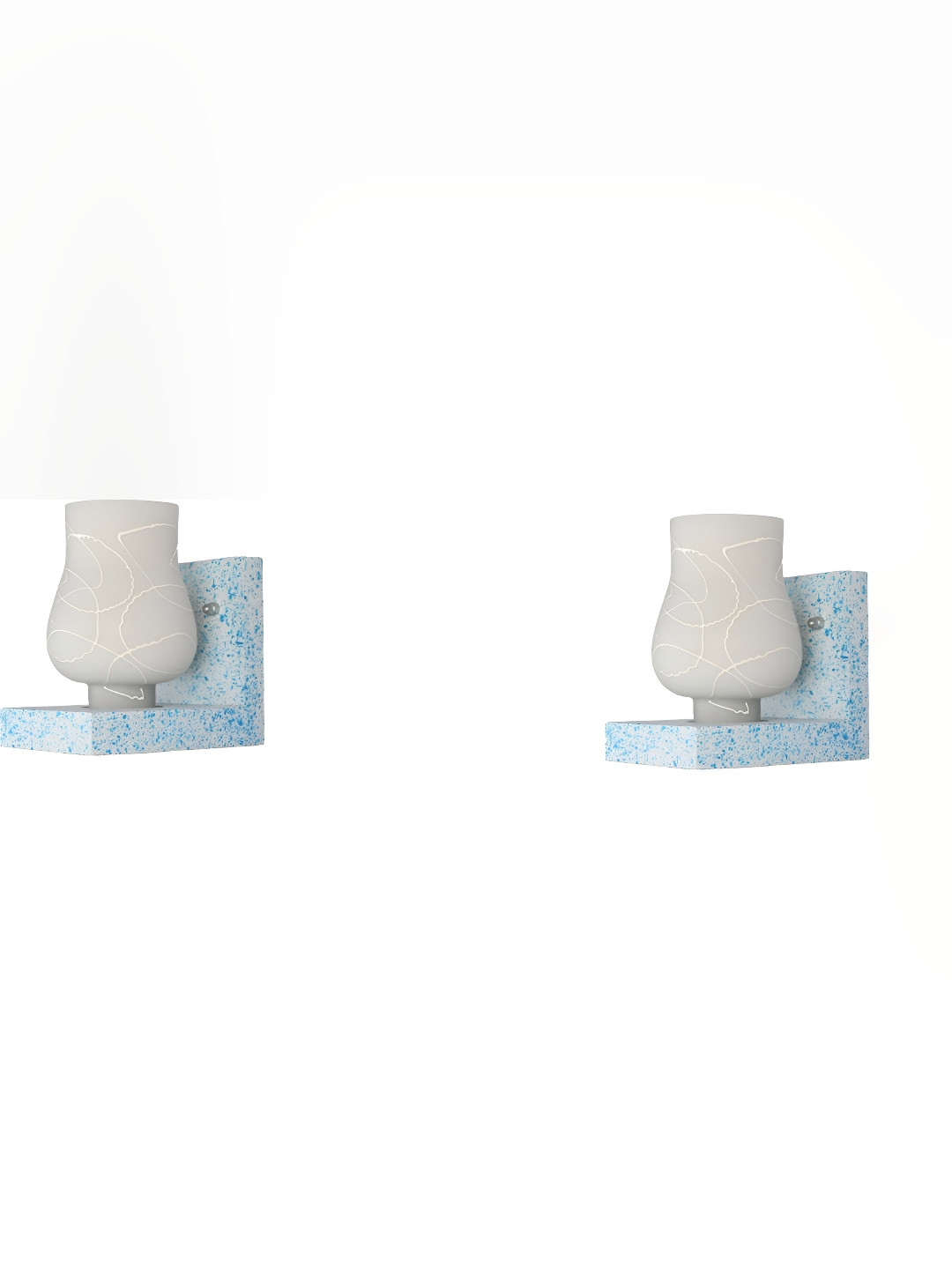 

Afast White 2 Pcs Glass Wall Lamps