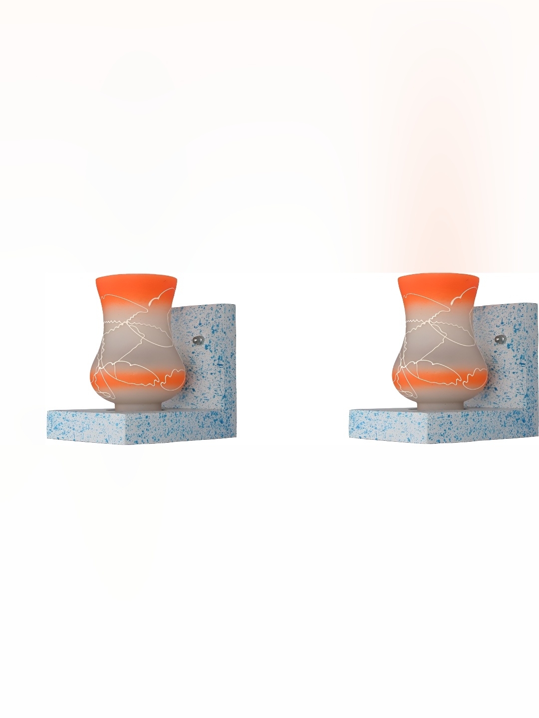 

Afast Orange 2 Pieces Glass Wall Lamps