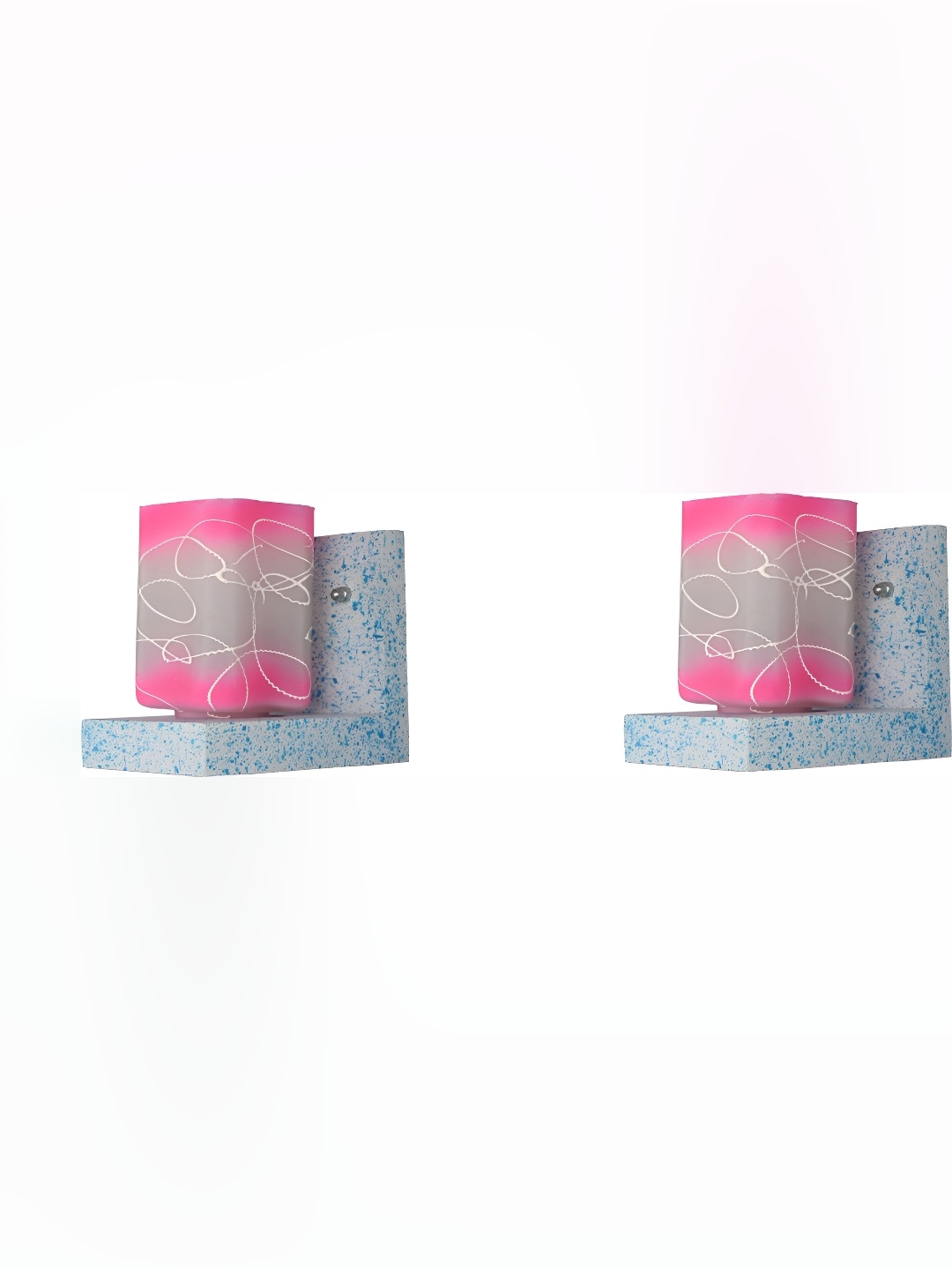 

Afast Pink 2 Pieces Glass Wall Lamps