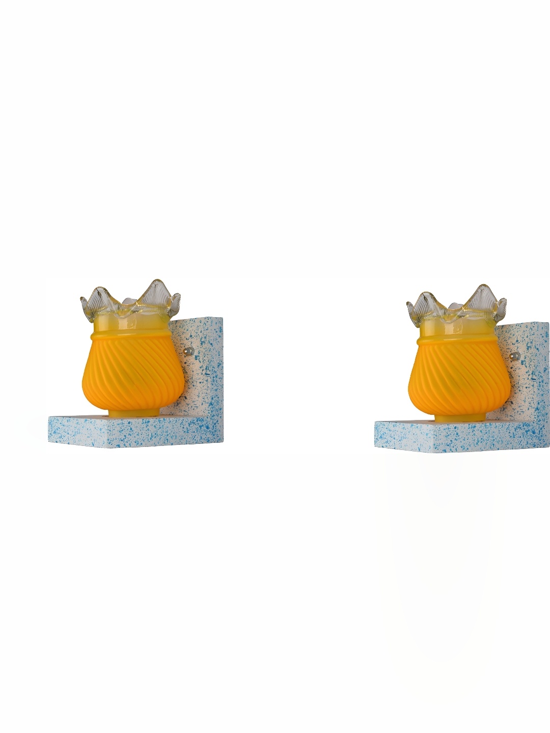 

Afast Orange 2 Pieces Glass Wall Lamps