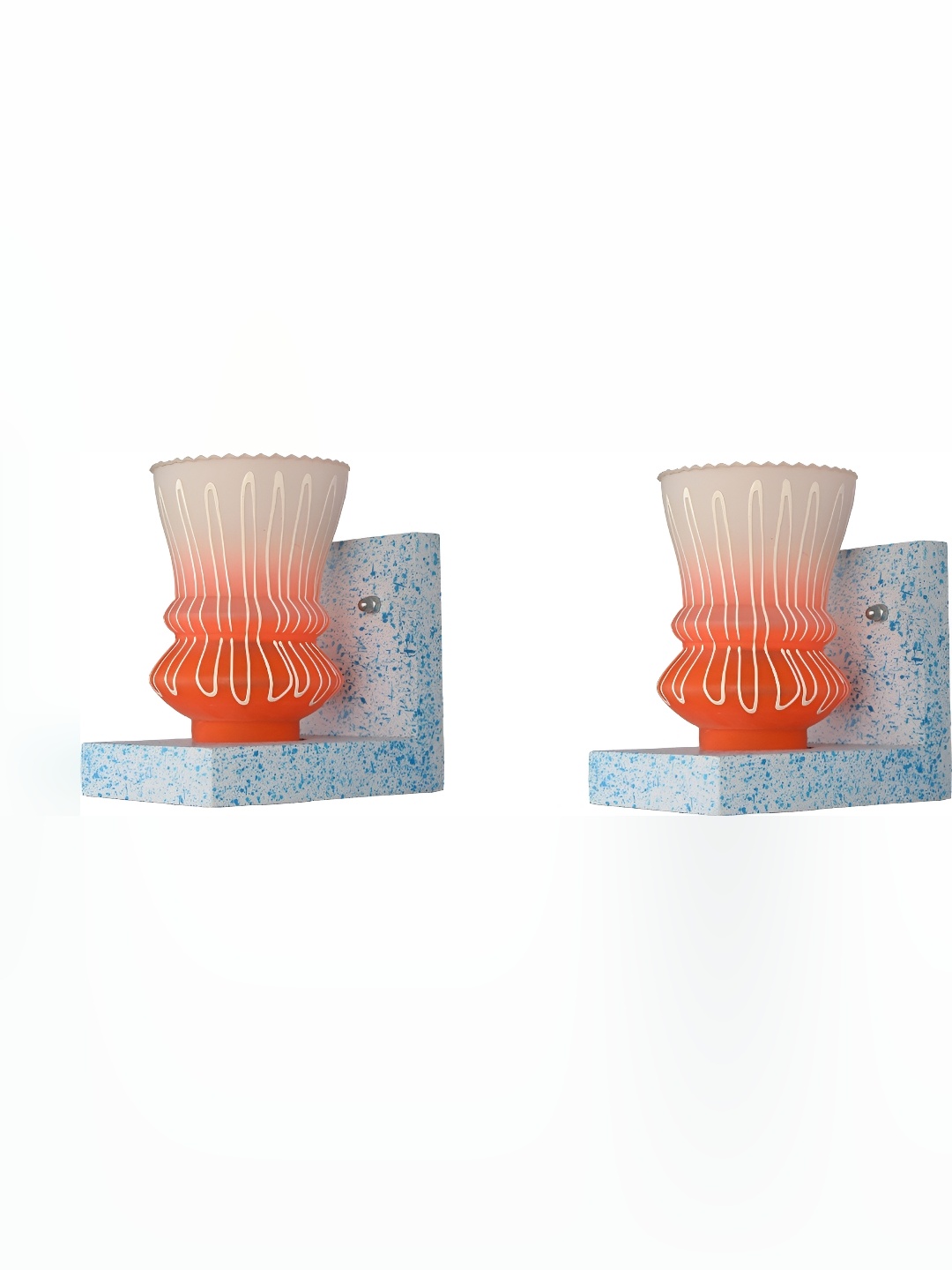 

Afast Orange 2 Pieces Glass Wall Lamps