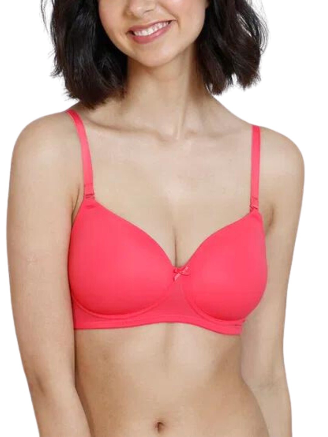 

BEWILD Medium Coverage Lightly Padded Rapid Dry Bra with All Day Comfort, Fuchsia