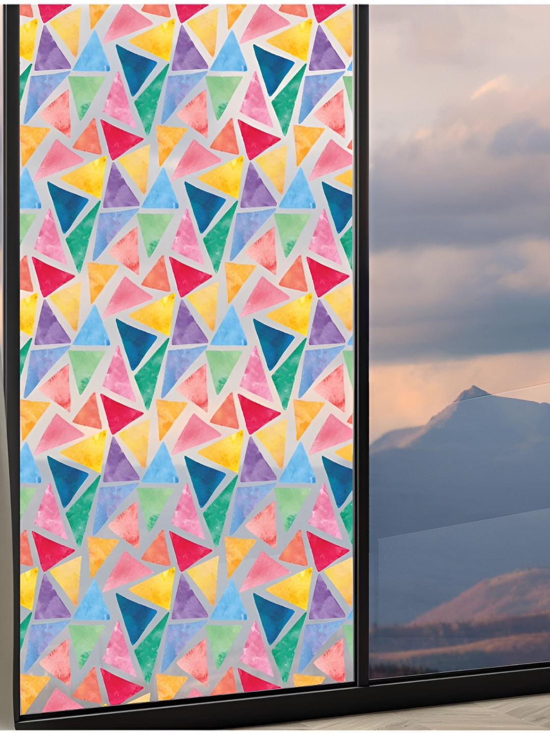 

CVANU Transparent & Yellow Printed Plastic Self-Adhesive Waterproof Window Film