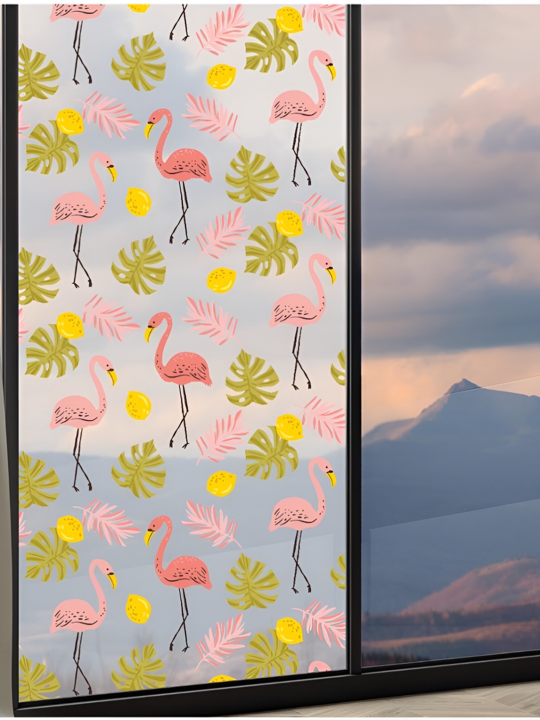 

CVANU Transparent Pink Printed Window Film