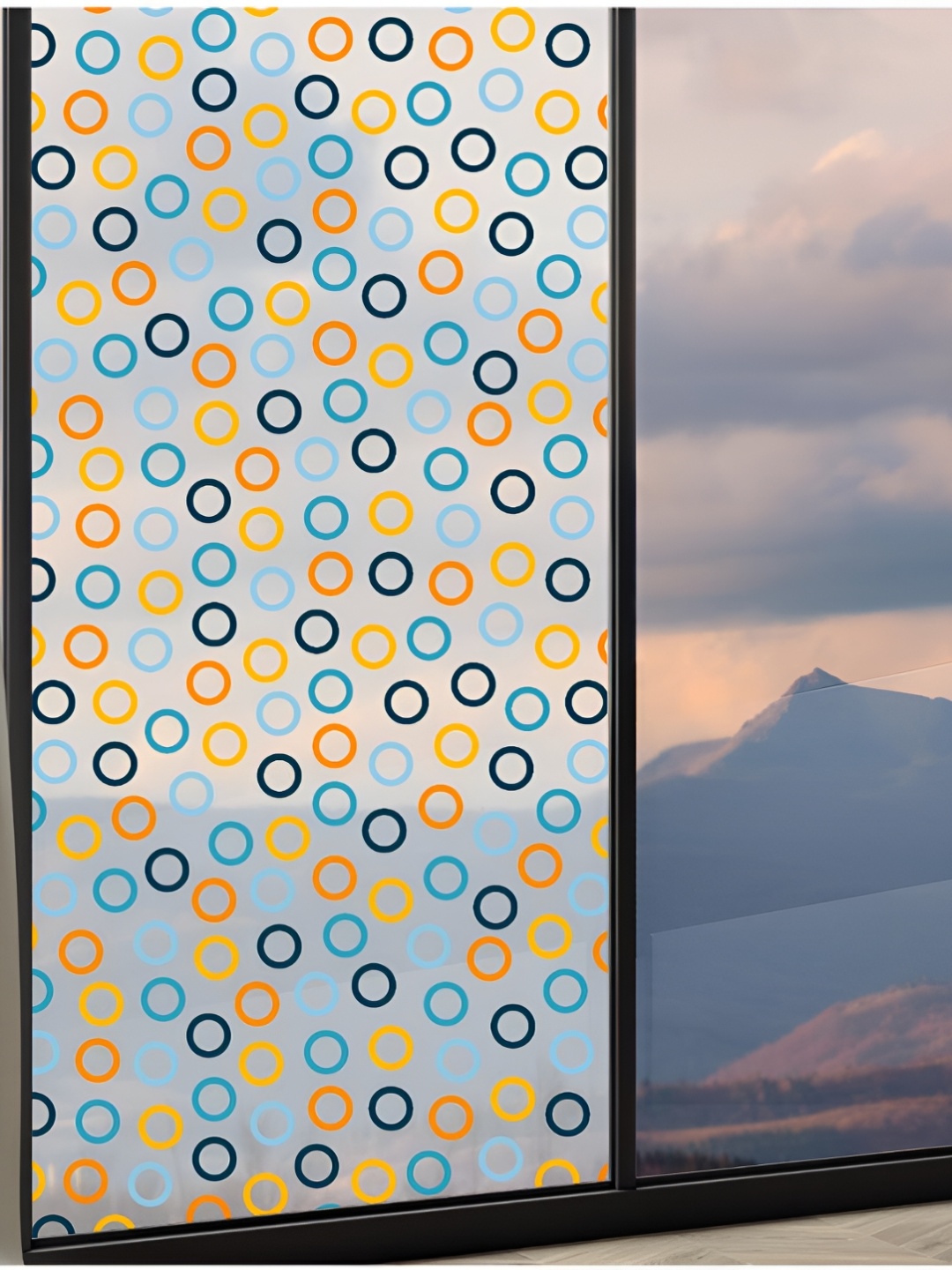 CVANU Transparent Printed Self-Adhesive Window Film