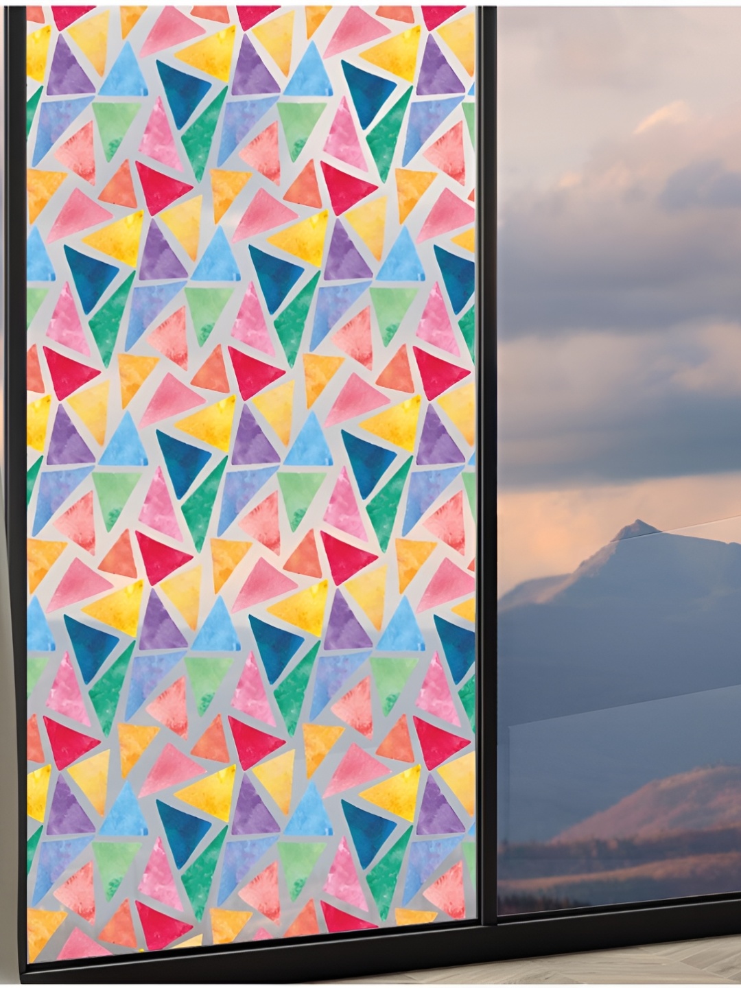 CVANU Pink & Blue Abstract Printed Waterproof Wallpaper