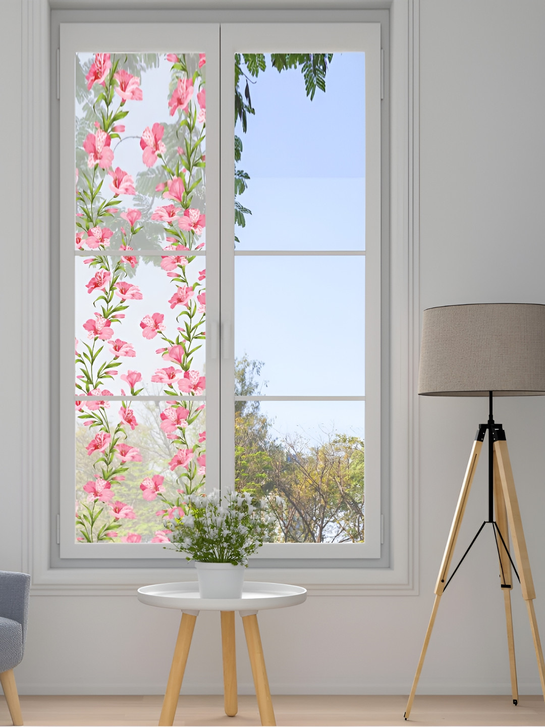 

CVANU Pink & Green Printed Self-Adhesive Window Film Sticker