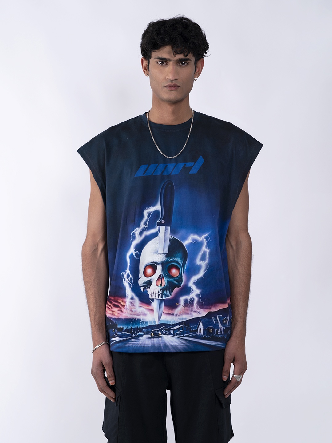 

UNRL Pure Cotton Printed T-shirt, Black