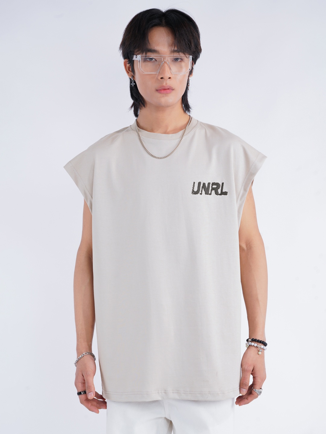 

UNRL Pure Cotton Typography Printed T-shirt, White